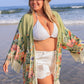 Plus Size Fringe Open Front Cover-Up