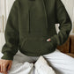 Textured Drawstring Drop Shoulder Hoodie