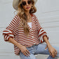 Striped Button Up Long Sleeve Cardigan