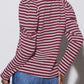 Striped Round Neck Long Sleeve T-Shirt