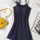 Round Neck Spaghetti Strap Cami Dress with Bra