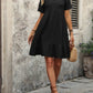 V-Neck Short Sleeve Mini Dress