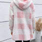 Plaid Long Sleeve Hooded Coat