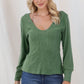 Scoop Neck Long Sleeve Top