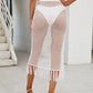 Fringe Openwork High Waist Swim Skirt