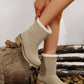 Thermal Fuzzy Block Heel Boots