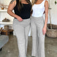 Ribbed High Waist Flare Pants