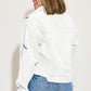 Baseball Sequin Dropped Shoulder Raw Hem Jacket