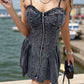 Sweetheart Neck Spaghetti Strap Denim Dress