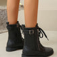 PU Leather Lace-Up Boots