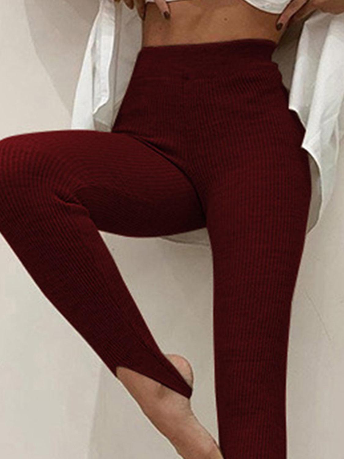 Ribbed Mid Waist Leggings