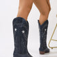 Star Point Toe Block Heel Boots