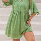 Plus Size Tied Tassel Half Sleeve Mini Dress