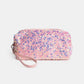 Zenana Colorful Shine Cosmetic Sequin Design Bag