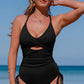 Cutout V-Neck Spaghetti Strap One-Piece Swimwear