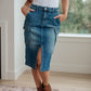 Always Be There Cargo Denim Skirt