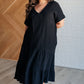 Always Learning Dolman Sleeve Dress in Black