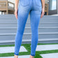 Amanda High Rise Pull on Release Hem Skinny Jeans