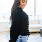 Believe In Miracles Smocked Velvet Top In Black