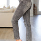 Charlotte High Rise Stone Wash Slim Jeans in Gray