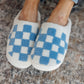 Checked Out Slippers in Blue