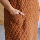 Free Falling Quilted Midi Dress