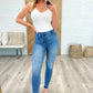 Amanda High Rise Pull on Release Hem Skinny Jeans