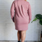 Milan Travel Shift Dress in Mauve