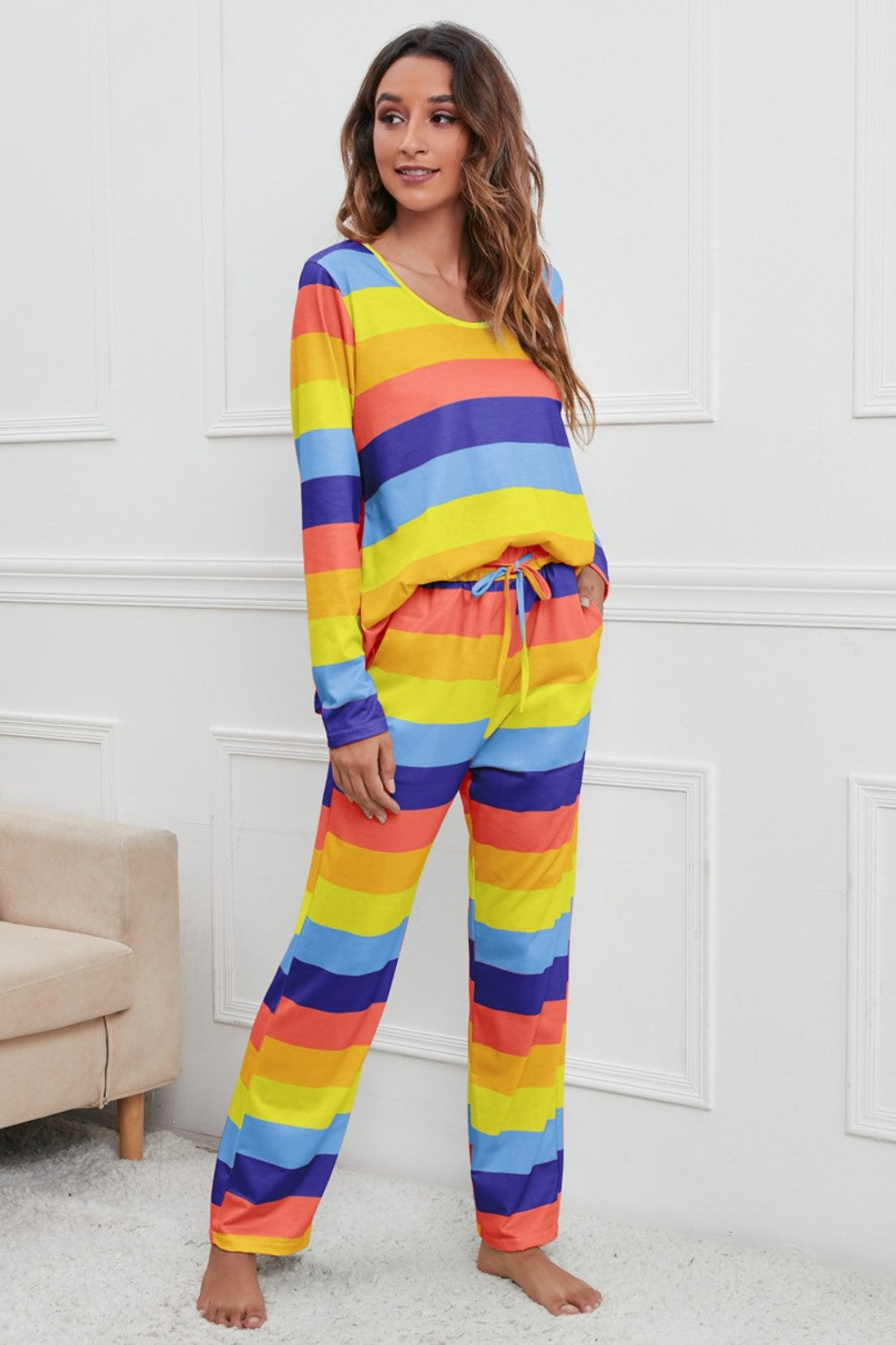 Striped Pajama/Lounge Set