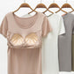 Round Neck Modal T-Shirt with Bra