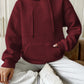 Textured Drawstring Drop Shoulder Hoodie