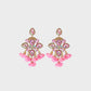 Flower Shape Rhinestone Alloy Dangle Earrings