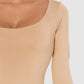 Full Size Scoop Neck Long Sleeve Bodysuit