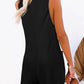 Full Size Pocketed Scoop Neck Sleeveless Romper