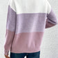 Color Block Boat Neck Sweater