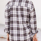 Plaid Collared Neck Long Sleeve Shirt