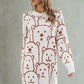 white bear print sweater dress