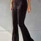 Ribbed High Waist Flare Pants