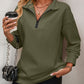 Mandy Zip-Up Dropped Shoulder Sweatshirt