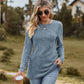 Ribbed Round Neck Long Sleeve Tee