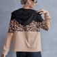 Leopard Zip Up Hooded Jacket