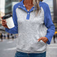 Contrast Textured Long Sleeve Sweatshirt