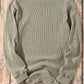 Round Neck Ribbed Sweatshirt