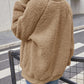 Full Size Teddy Snap Down Long Sleeve Jacket