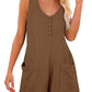 Full Size Pocketed Scoop Neck Sleeveless Romper