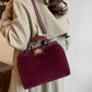 Solid Color Handbag with Removable Strap