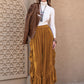 Slit Ruffled Wide Leg Pants