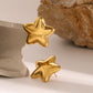 Stainless Steel Star Stud Earrings