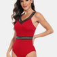 V-Neck One-Piece Swimwear