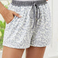 Printed Elastic Waist Shorts